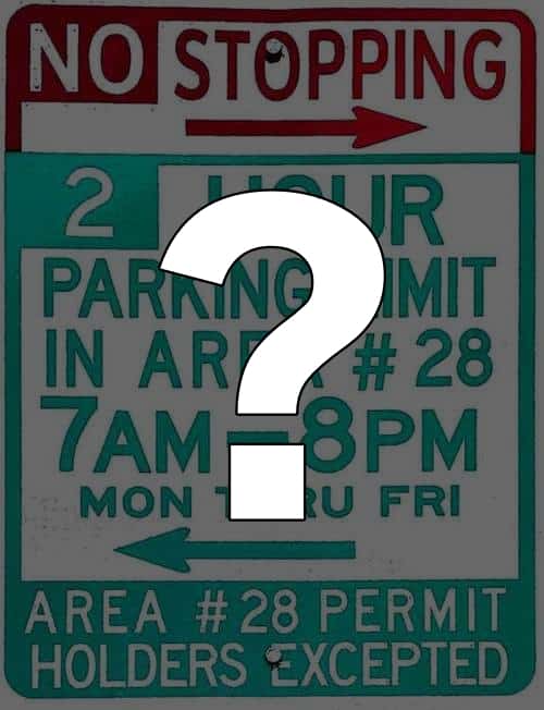 Area 28 parking permit question in Baltimore, Maryland