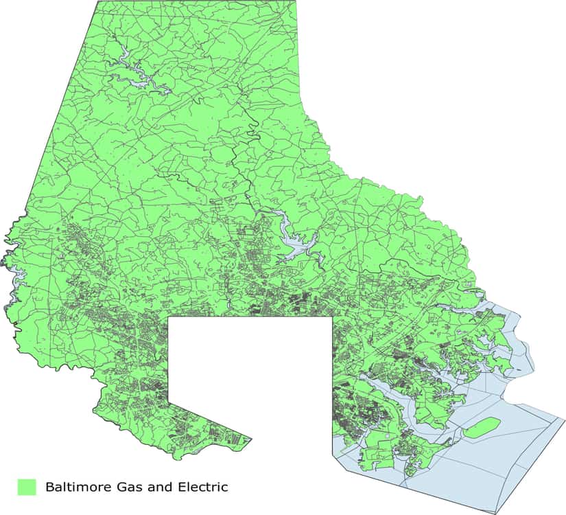 baltimore county utility provider map gas