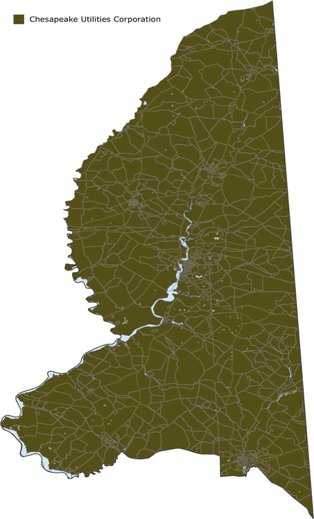 caroline county utility provider map gas