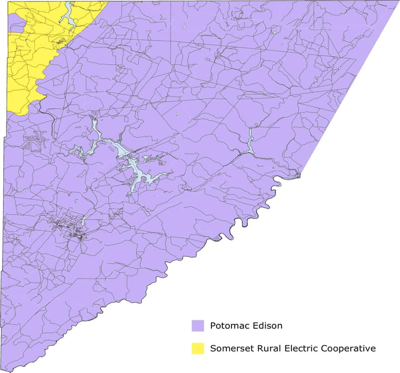 garrett county utility provider map electric