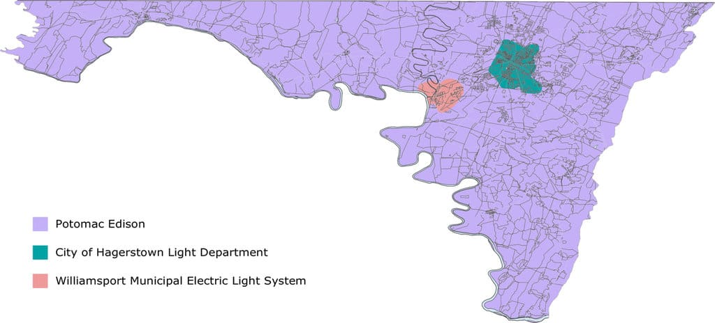 washington county utility provider map electric