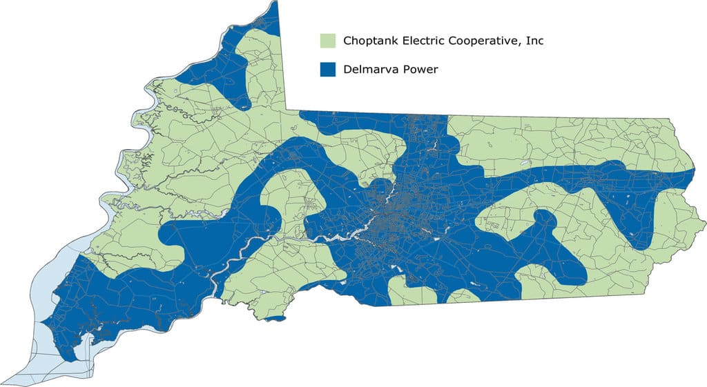 wicomico county utility provider map electric